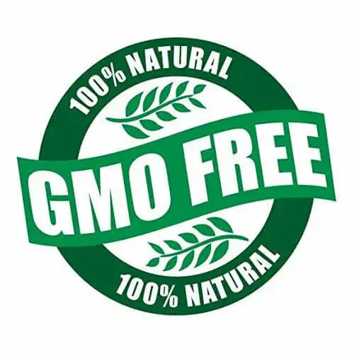 100% Natural GMO-Free Label in Green and White Design