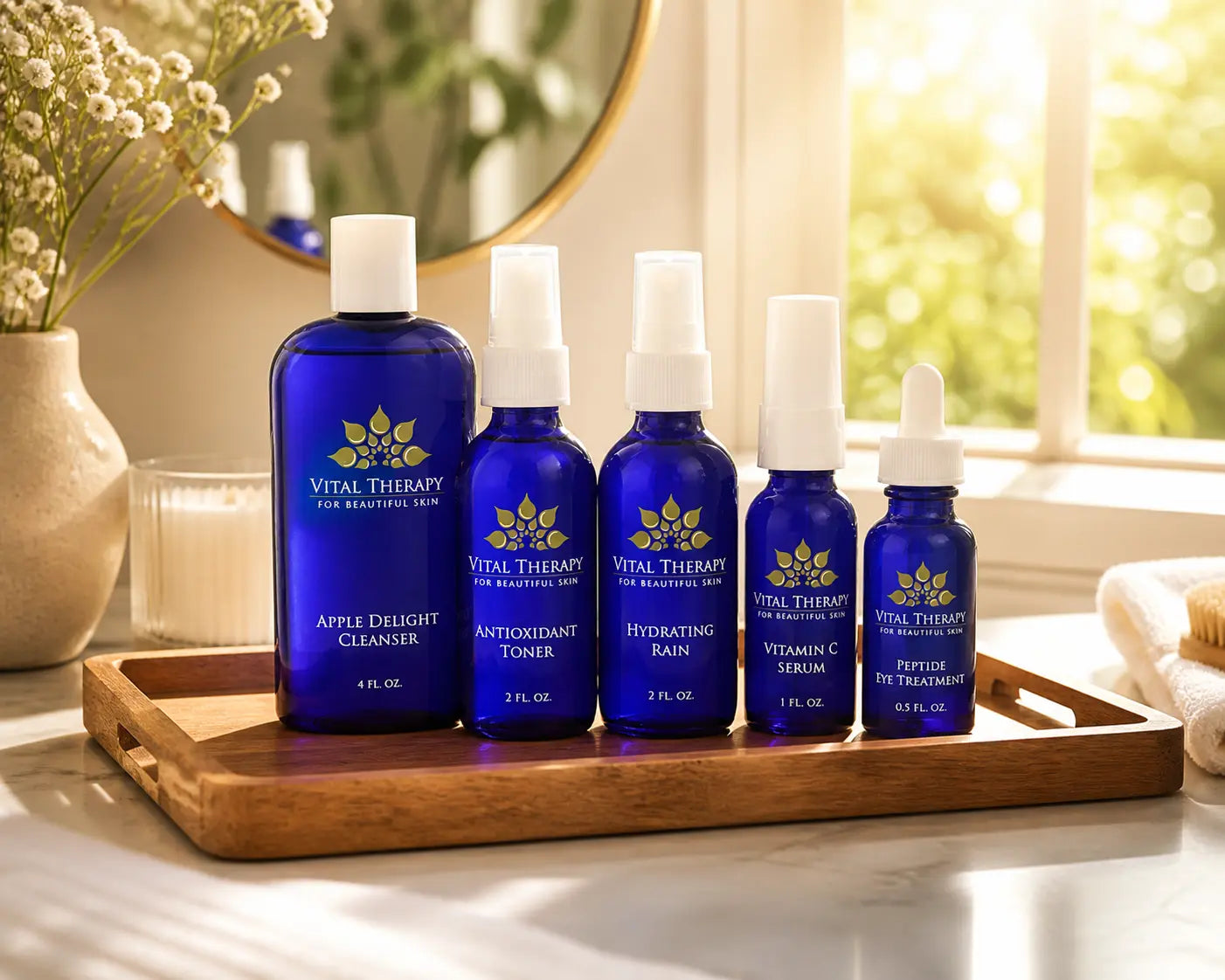 Vital Therapy Morning Skincare Routine Set | 5-Step Routine Vital Therapy USA