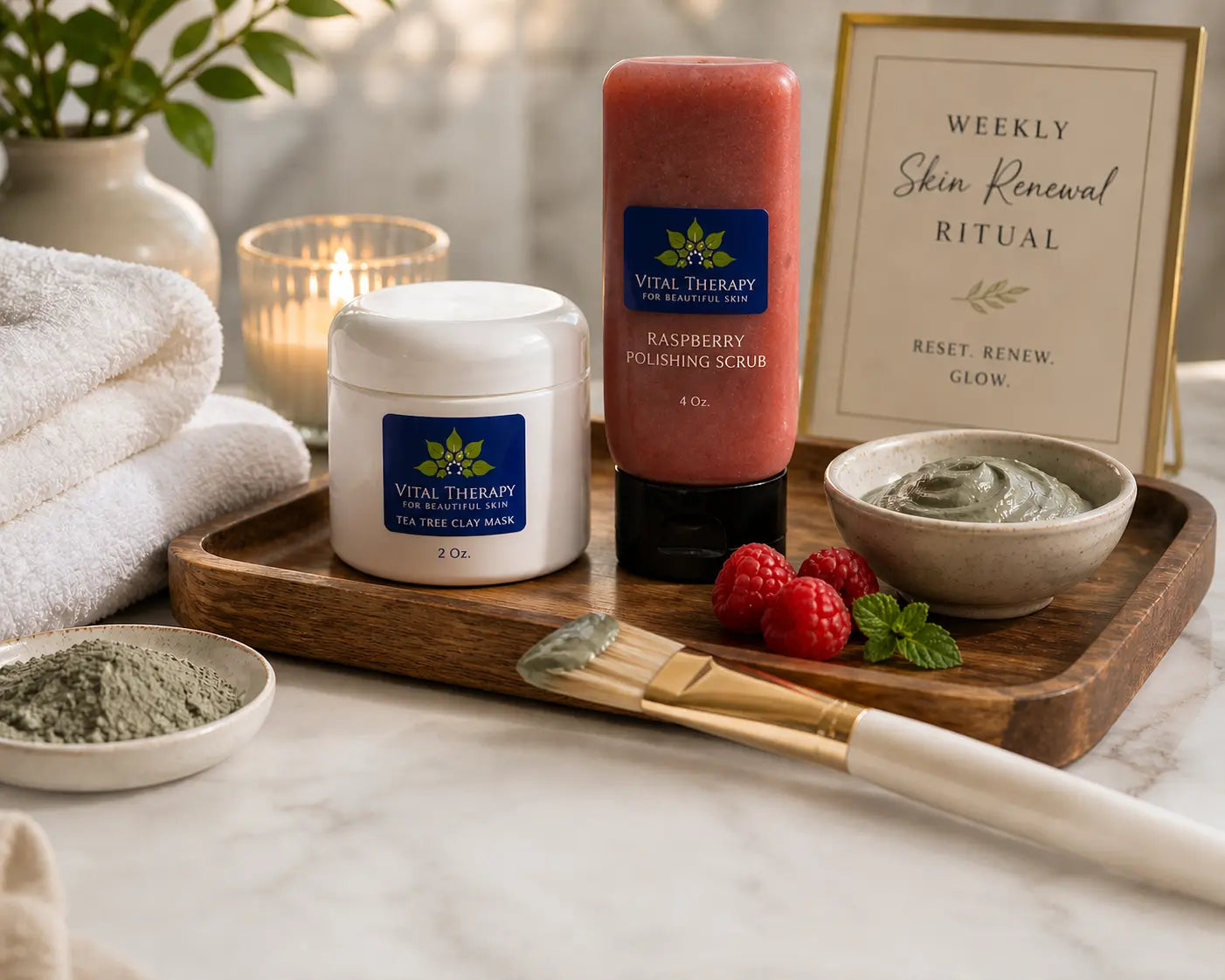 Vital Therapy Weekly Skincare Routine Set | Exfoliate & Purify | Made In The USA Vital Therapy