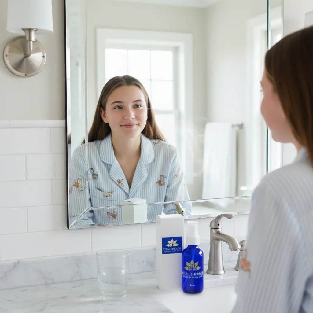 Blemish Control Teen in Pajamas